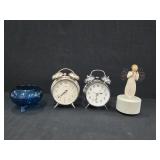 Willow Tree Music Box, (2) Vintage Bell Alarm