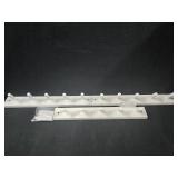 (3) NEW White Peg Rails w/5 Pegs