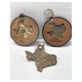 3 Texas Rattle Snake Keychains