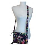 Vera Bradley Frannie Ribbon Blue Floral Crossbody