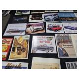 Large Lot of Vintage Car Advertising Postcards
