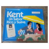 Original Kent Un Sabor Rico y Suave Metal Sign