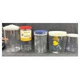 (5) Plastic Containers For Food Storage
