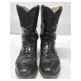 Justin Style 3133 Black Cowboy Boots Size 8.5D
