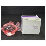 NIB Marquis by Waterford Lead Crystal Fish Pink