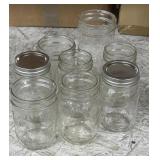 8 Assorted Mason Jars With 2 Lids