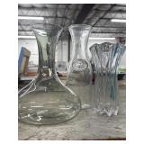 (2) Vases & (1) Carafe