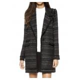 Rachel Zoe Aria Fringe Coat Black size M