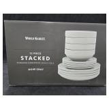 World Market 12 Piece Stacked Stonewear