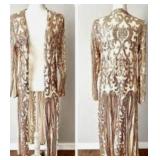 Southern Fried Chics Royal Sequin Duster Rose