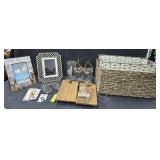 (2) Baskets & Misc Home Decor