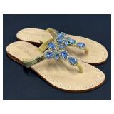 Mystique Gold Sapphire Handmade Sandals