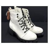 NWT Mia Combat Boots White, Platform Heels Ankle