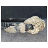 Alligator Belt w/Sterling Silver Alligator as