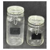 2 Fido Chalkboard Jar 1L & 1 1/2L
