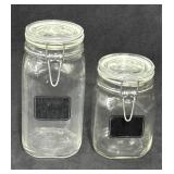 2 Fido Chalkboard Jar 1L & 1 1/2L