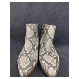 Sz: 8, Bleecker & Bond Snake Ankle Boots