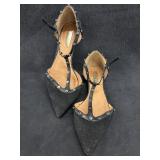 Sz: 7.5, Halogen Black Rock Stud Flats