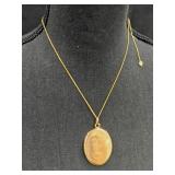 Monogram "E" Locket on 14k Chain