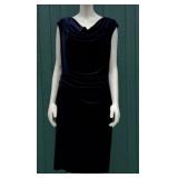 Vince Camuto Womenï¿½s Size 8 Navy Blue Tiered Midi