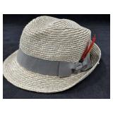 KANGOL Wheat Braid Arnold Trilby Hat Sz XL