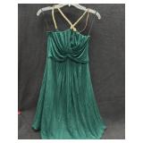 Sz: M, Sky Green & Gold Dress