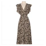 Sienna Sky Leopard Midi Dress size M