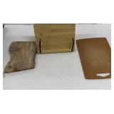 Wooden Cutting Board & Cookbook Holder