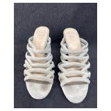 Sz: 8,  Vince Camuto Grey Slip On Sandals