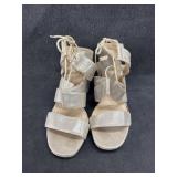 Sz: 8, Nina Gold Metalic Strappy Womens Shoes