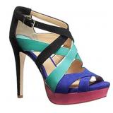 Sz: 7.5, Gianni Bini Strappy Heels Multi-Color
