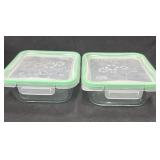 2 Pyrex Glass Oven Dishes with Lids
