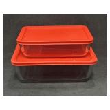 2 Pyrex Oven Dishes 6 Cups/ 11Cups with Lids