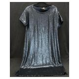 Sz: M, Moulinette Blue Sparkly Dress
