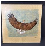 Piece of Art Featuring a Bald Eagle