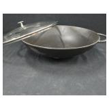 Staub 14.5" Cast Iron Wok w/Glass Lid