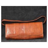 Aziroo Snakeskin Clutch