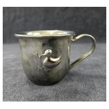 Vintage Silver Plated Cup w/Duck