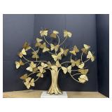Golden Tree of Life Butterfly Sculpture