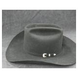 Stetson Black Felt Hat Sz 7 1/4
