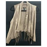 Caribbean Queen Womens Vest Size S Brown Faux