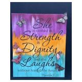 Colorful 20"x 24" Canvas with Proverbs 31:25 And