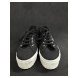 Sz: 7.5, Superga, Black Platform Shoes