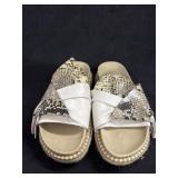 Sz: 8, Jeannot Snake Pattern Sandals