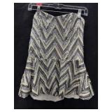 Sz: 4, Julie Brown, Silver Cream Strapless Top