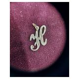 14k Gold "H" Initial Charm