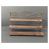 3 Layers Metal Heart Display Stand Shelf Rack