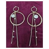 Gold Tone Double Hoop Earrings