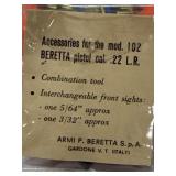 Accessories For the Beretta Model 102 pistol