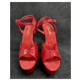 Sz: 8, Pleaser Passion 209 Red
